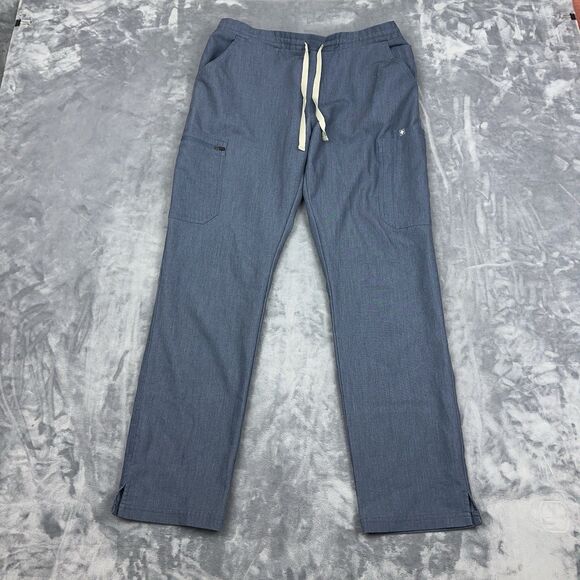 Figs Scrub Pants Womens Size M Blue High Waisted Yola Skinny Comfort Medical - Picture 1 of 15